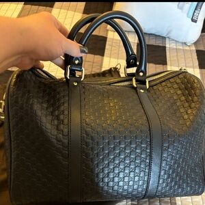 Gucci MicroGuccissima Leather Boston Bag